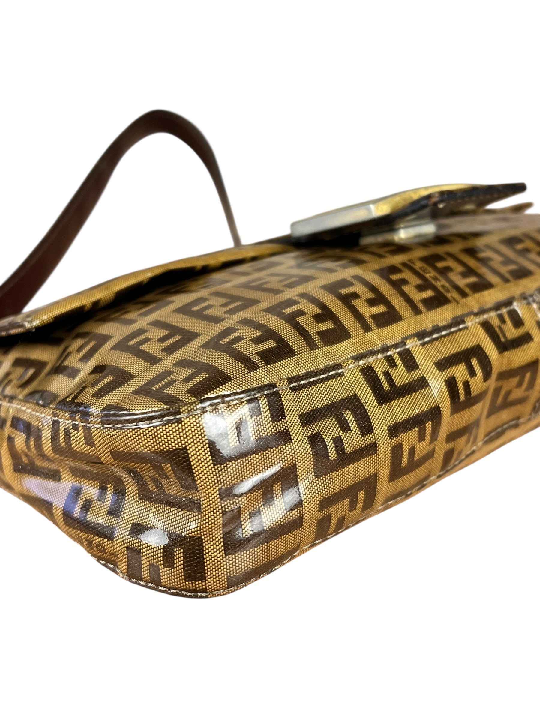 Fendi FF PVC Coated Canvas Baguette