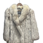 Saga White/Grey Fox Fur Coat