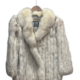 Saga White/Grey Fox Fur Coat