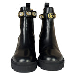 Gucci Black Kingsnake Leather Chelsea Ankle Boots