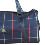 Burberry Blue Nova Check Vintage Boston Bag