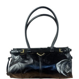 Prada Calfskin Bonnie Shoulder Bag Black