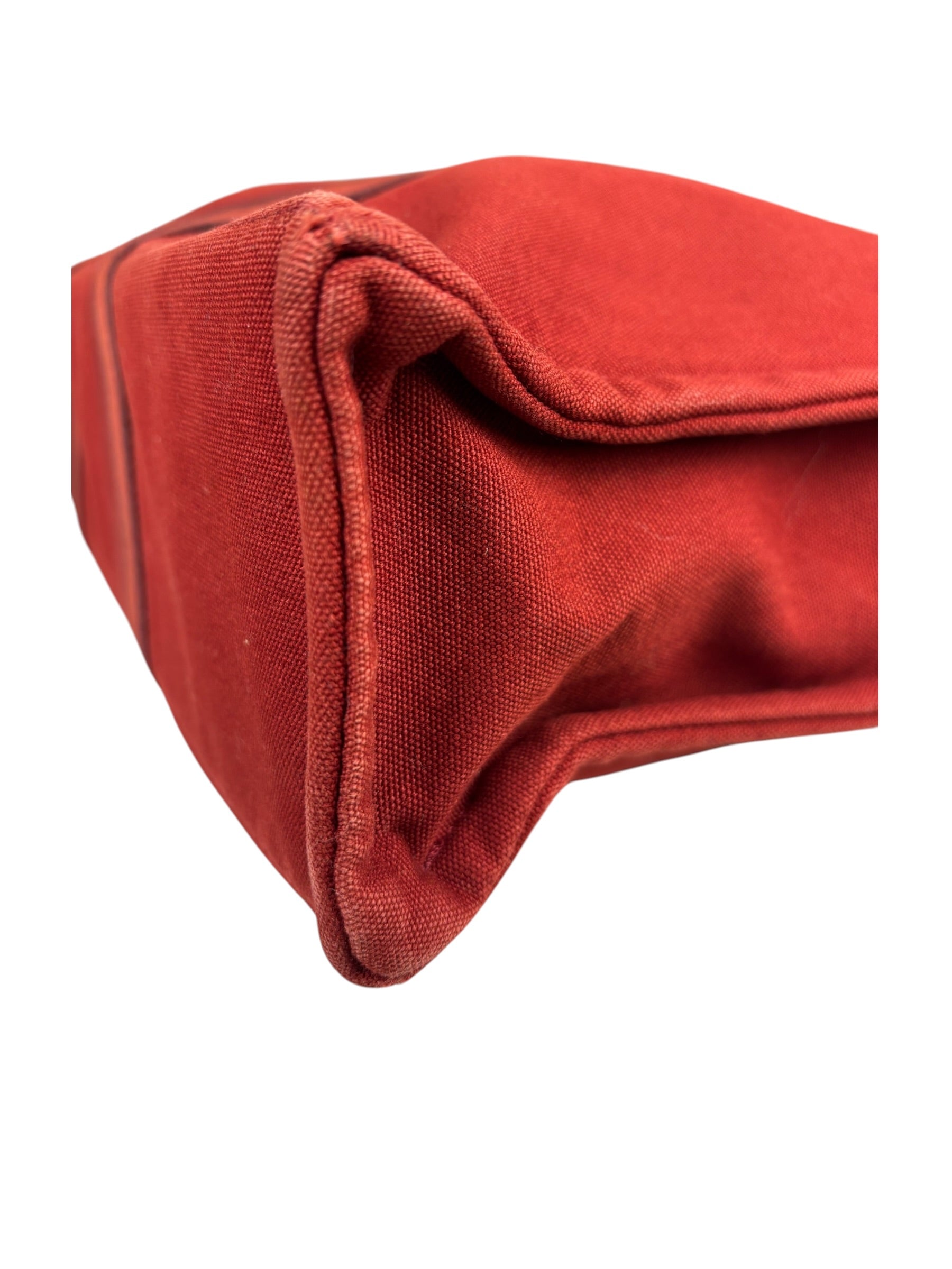 Hermes Vintage Red Denim Fourre-Tout Tote