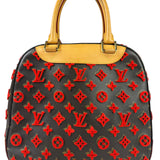 Louis Vuitton Limited Edition Deauville Cube Rosso Handbag Red