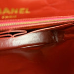 Chanel Brown Vertical Stitch Two-Toned CC Double Flap Bag 90s