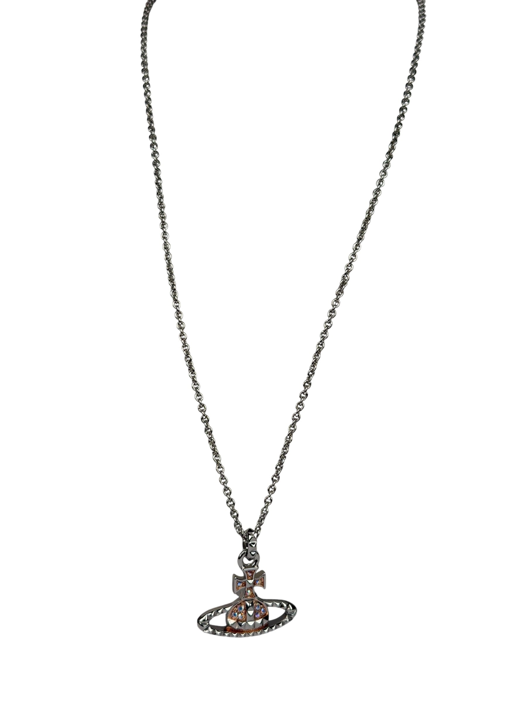 Vivienne Westwood Bas Relief Two-Tone Pendant Necklace