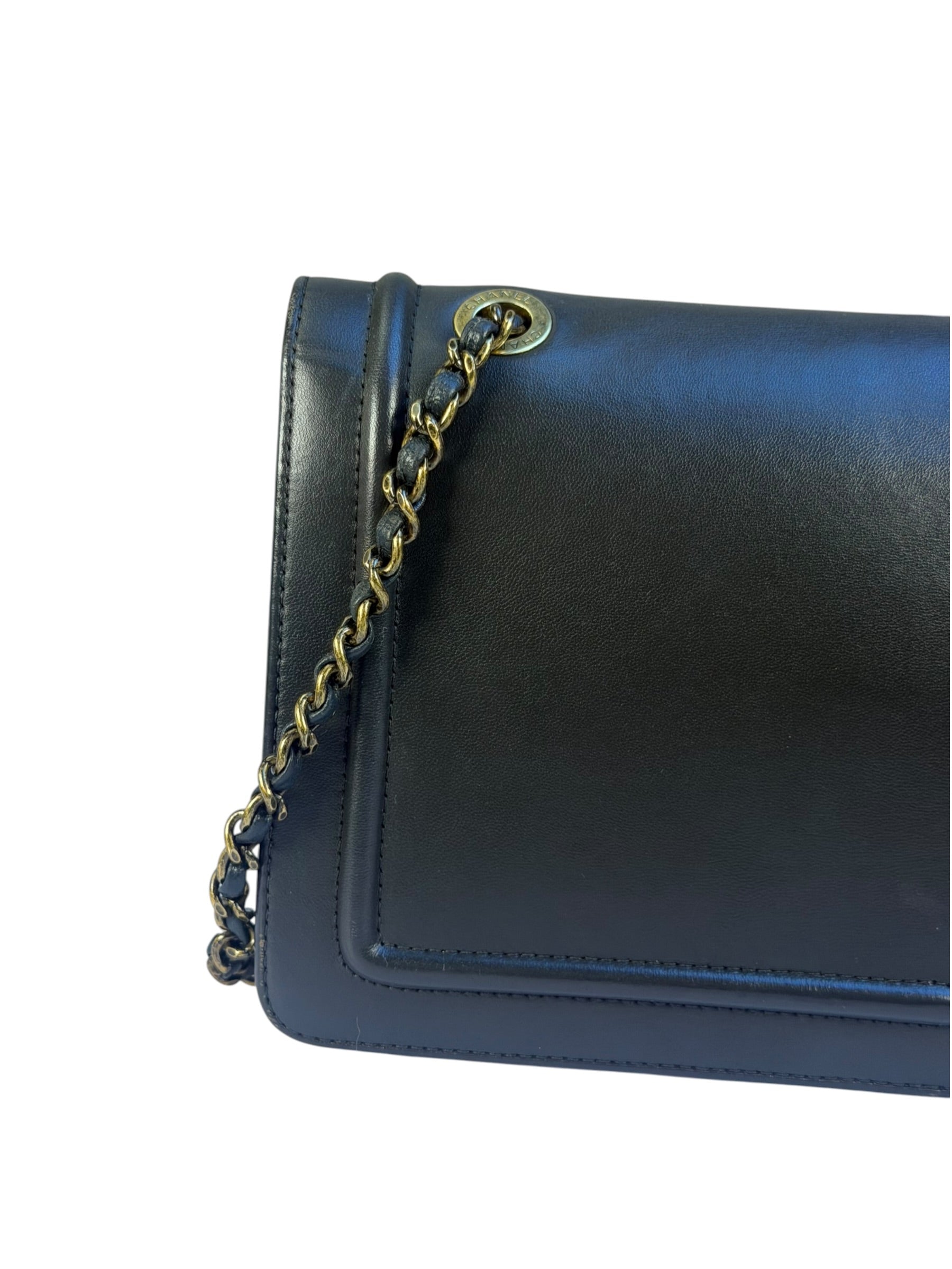 Chanel Grey Lambskin Antico Flap Bag 2017