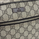 Gucci Brown Leather Trim Supreme Crossbody Bag