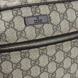 Gucci Brown Leather Trim Supreme Crossbody Bag