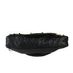 Balenciaga Black Lambskin Moto City Two-Way Bag