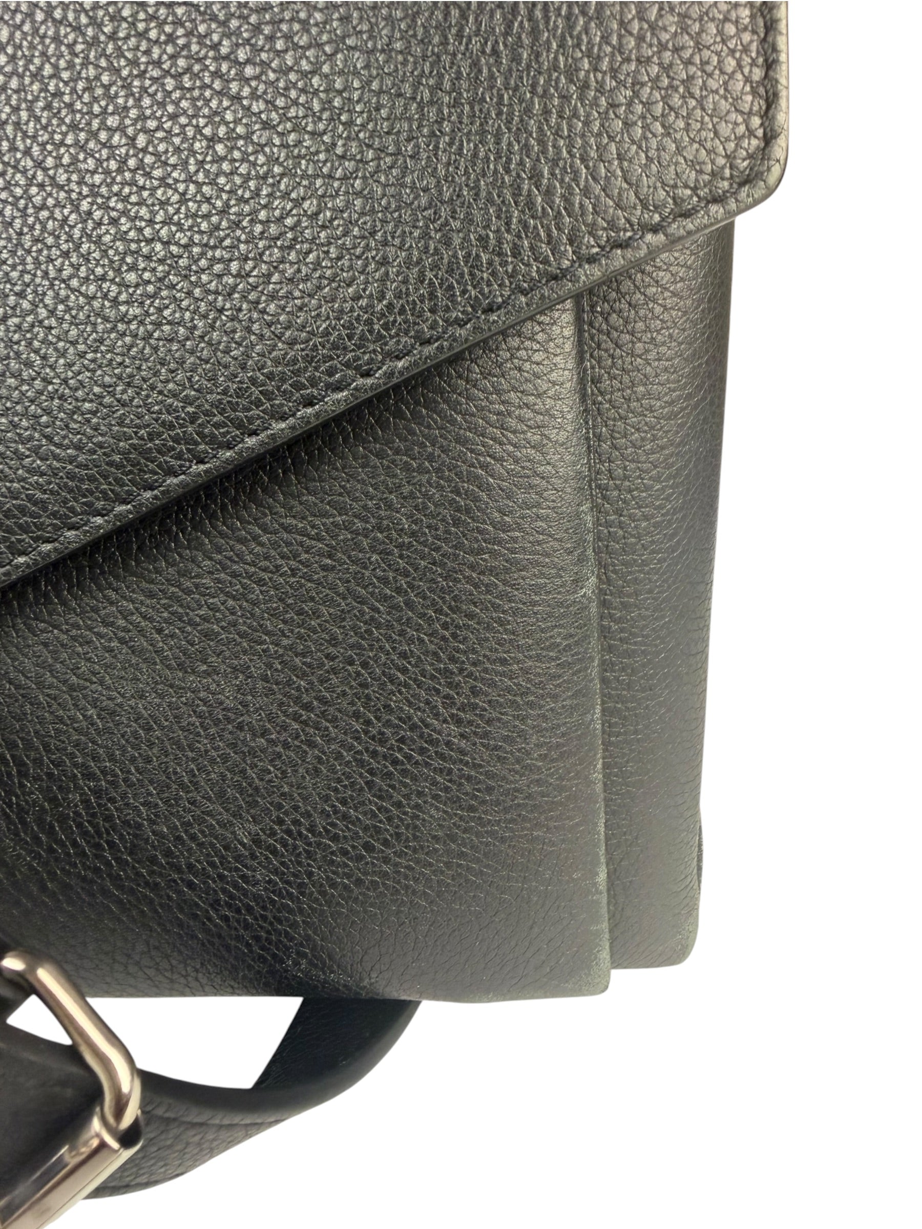 Louis Vuitton Black Pebbled Leather Taurillon Lockme Two-Way Bag