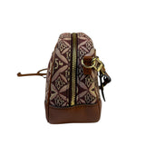 Louis Vuitton Burgundy/Brown Leather Trim Mini Deauville Crossbody Bag