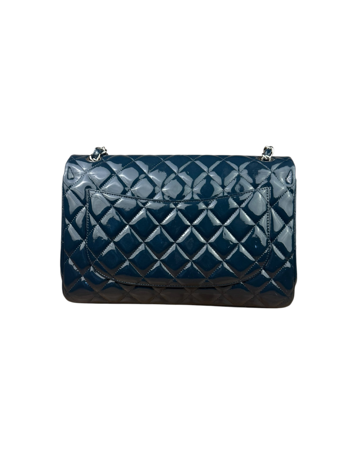 Chanel Dark Turquoise Patent Large Double Flap Bag 2010