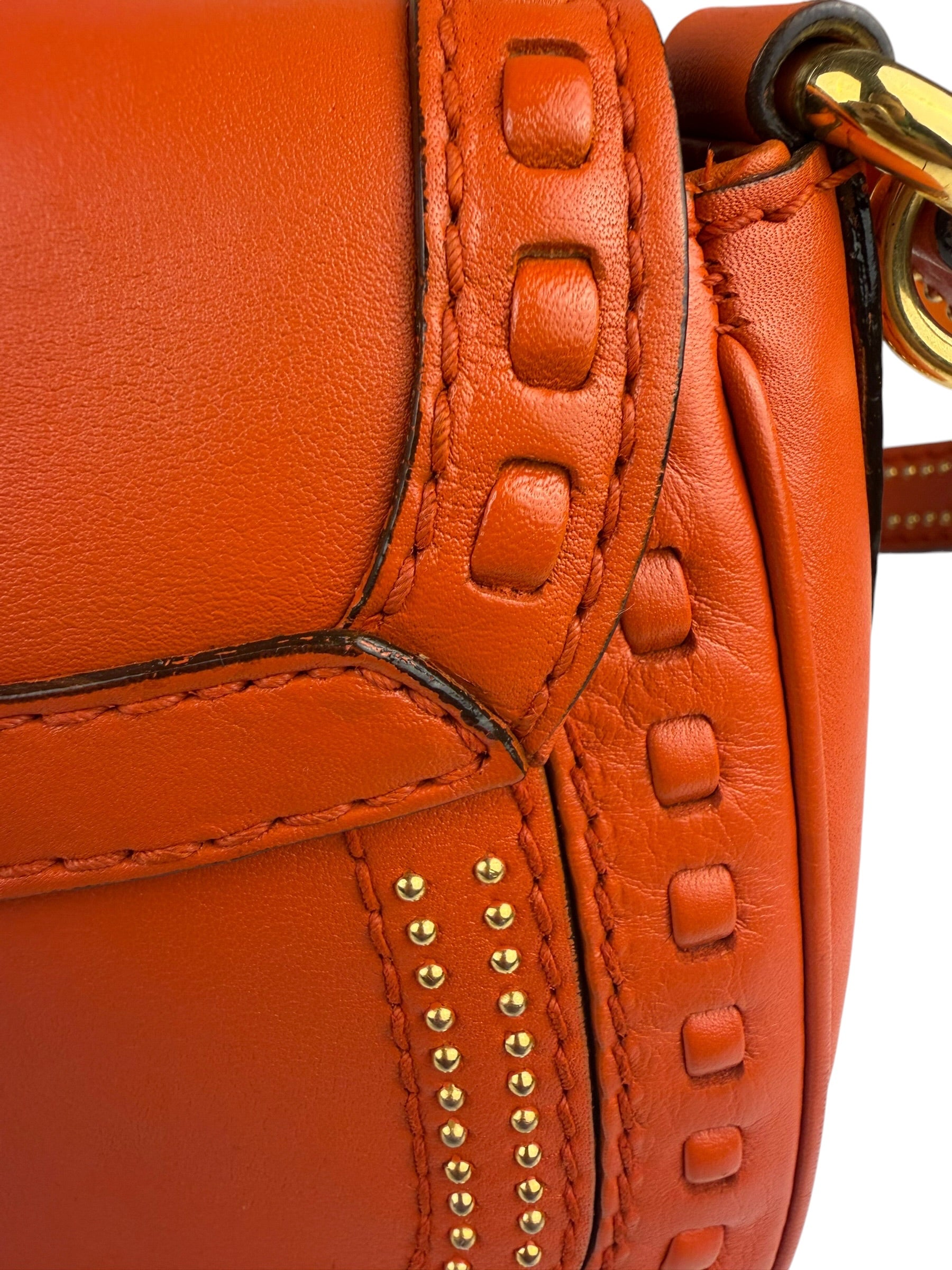 Gucci Orange Leather Snaffle Shoulder Bag