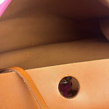 Hermes Pink/Brown Leather Trim Herbag Zip 31 Two-Way Bag
