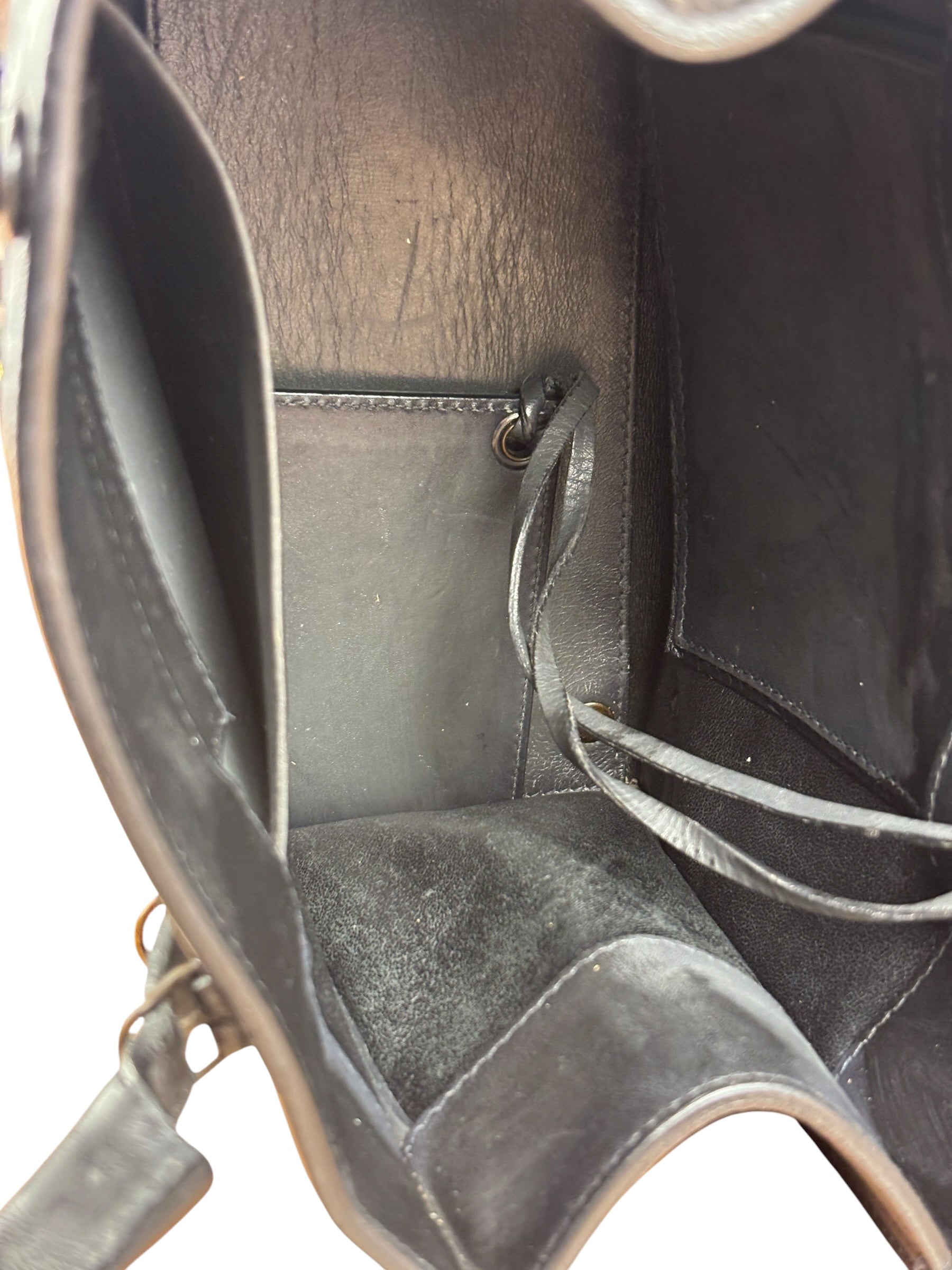 Balenciaga Black Leather Papier A4 Tote Bag