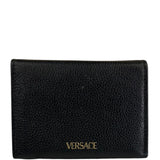 Versace Black Calfskin La Medusa Flap Card Holder