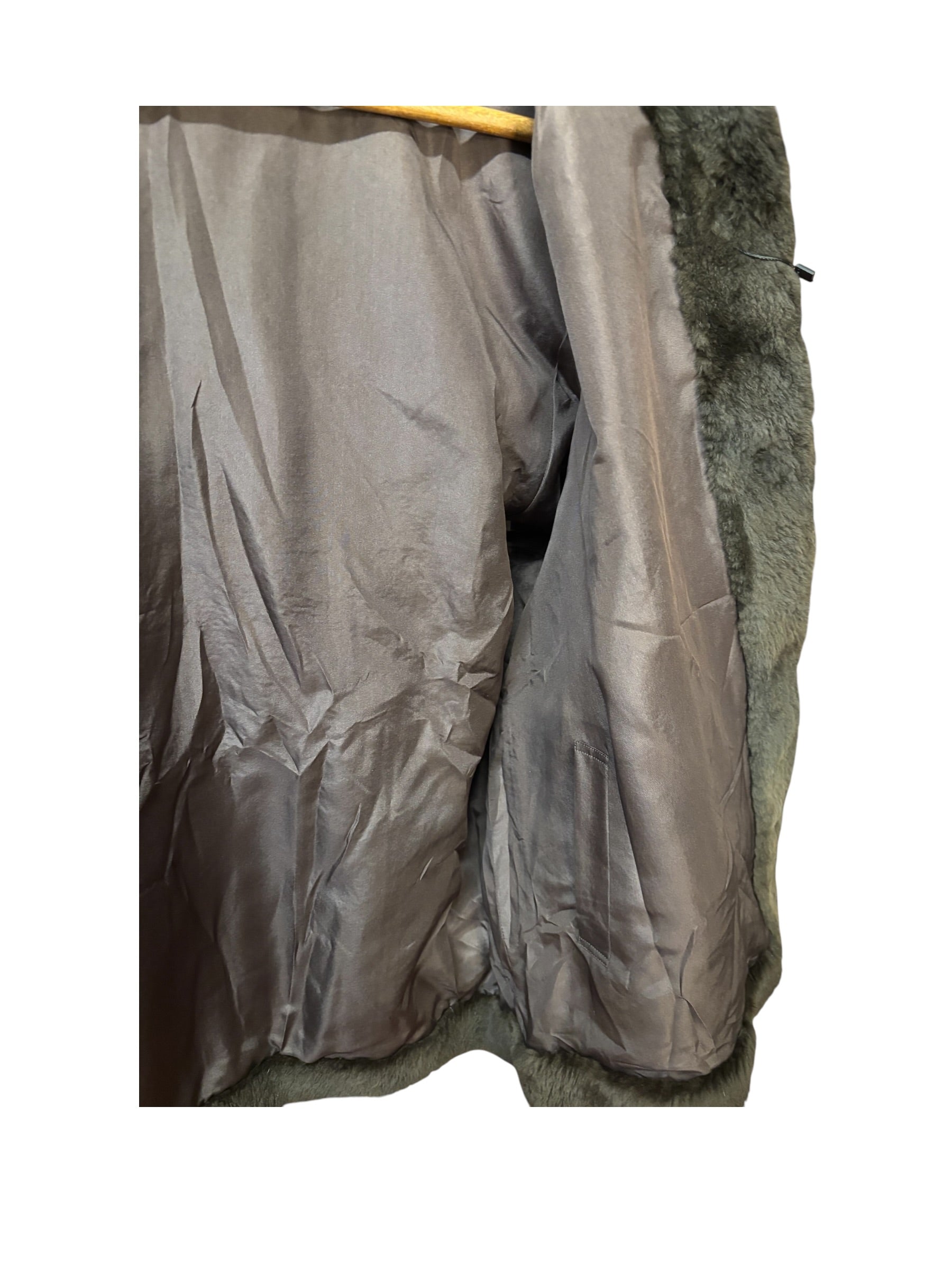 Flash Moonbat Brown Rabbit Fur Reversible Coat