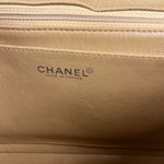Chanel Vintage Beige Jersey Quilted Classic Flap Bag