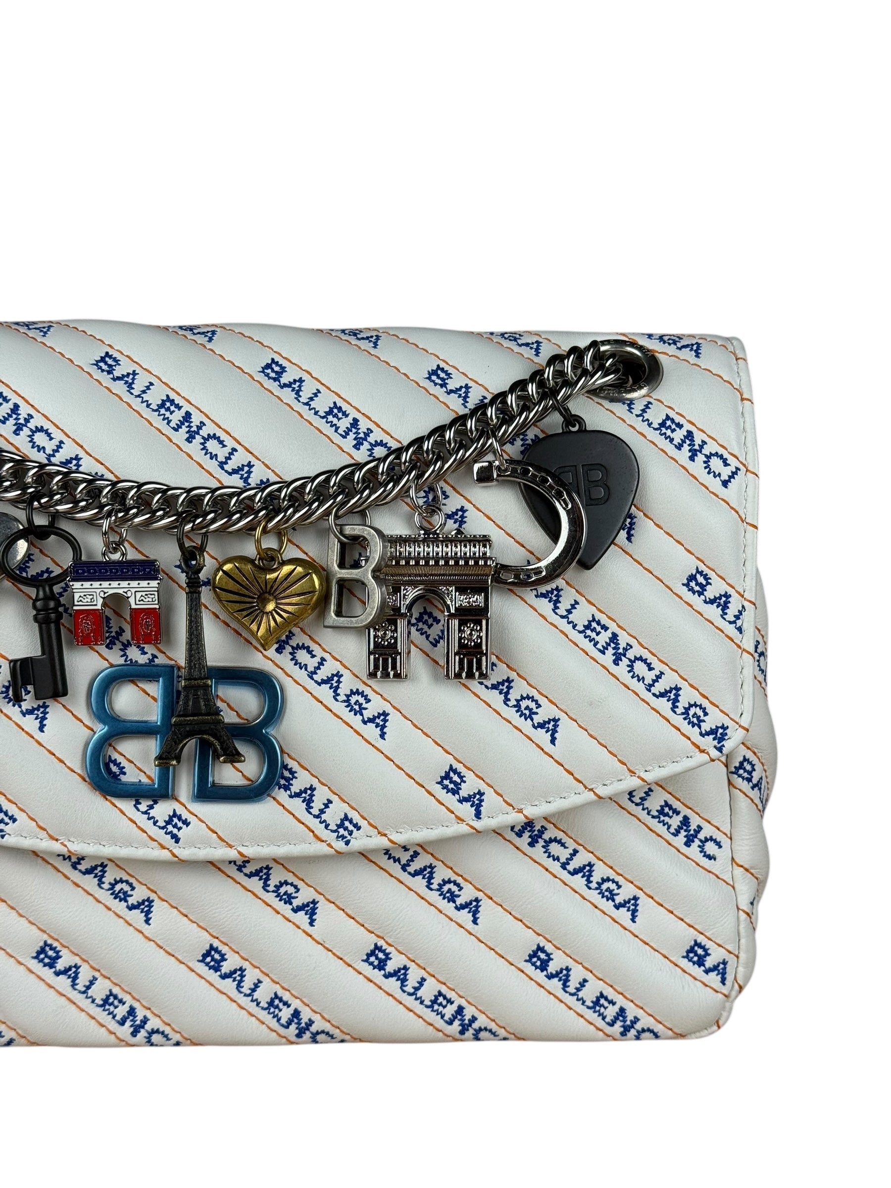 Balenciaga Calfskin Leather Souvenir Charm Bag w/ Dust Bag