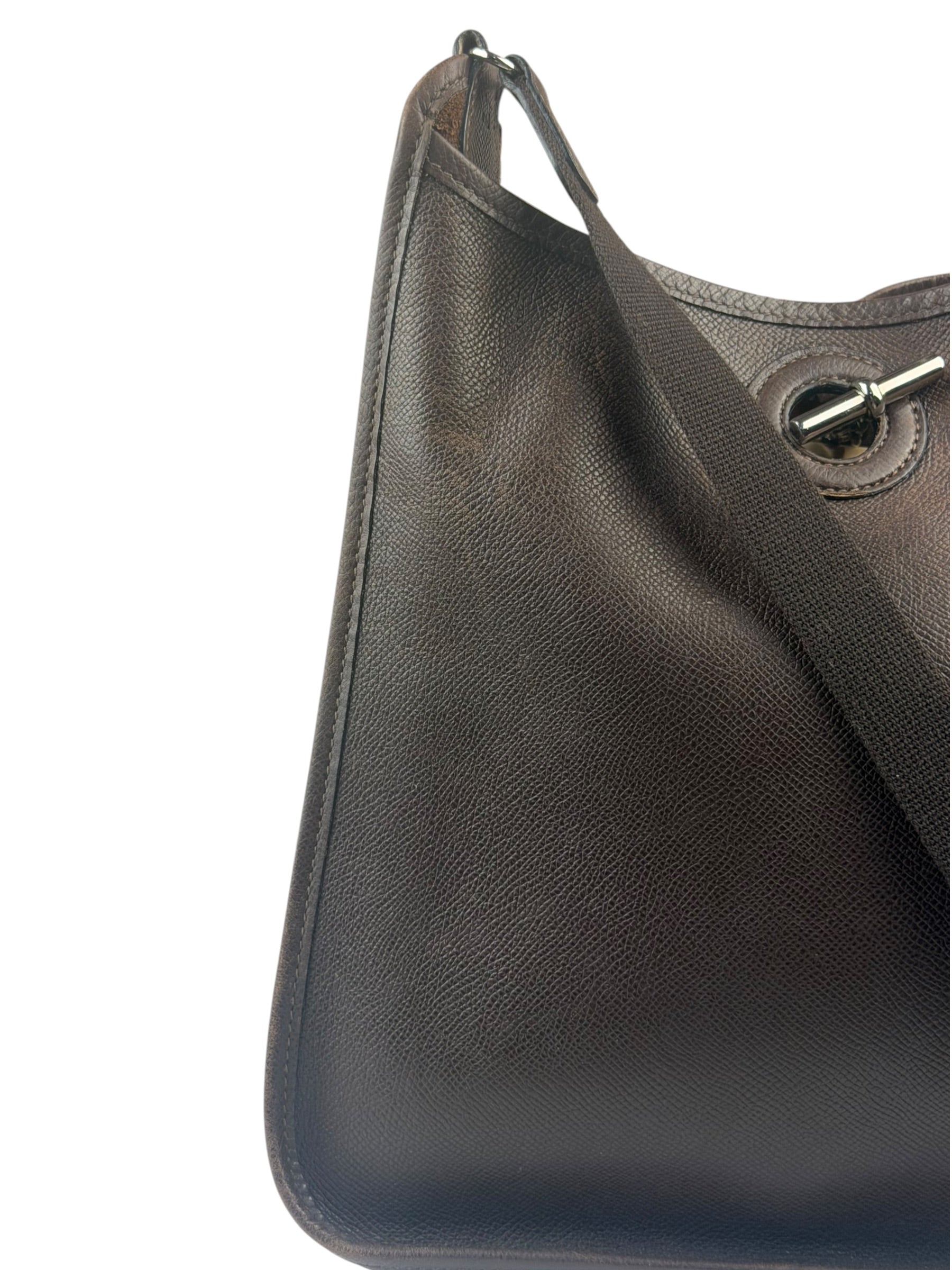 Hermes Brown Leather Vespa Crossbody PM