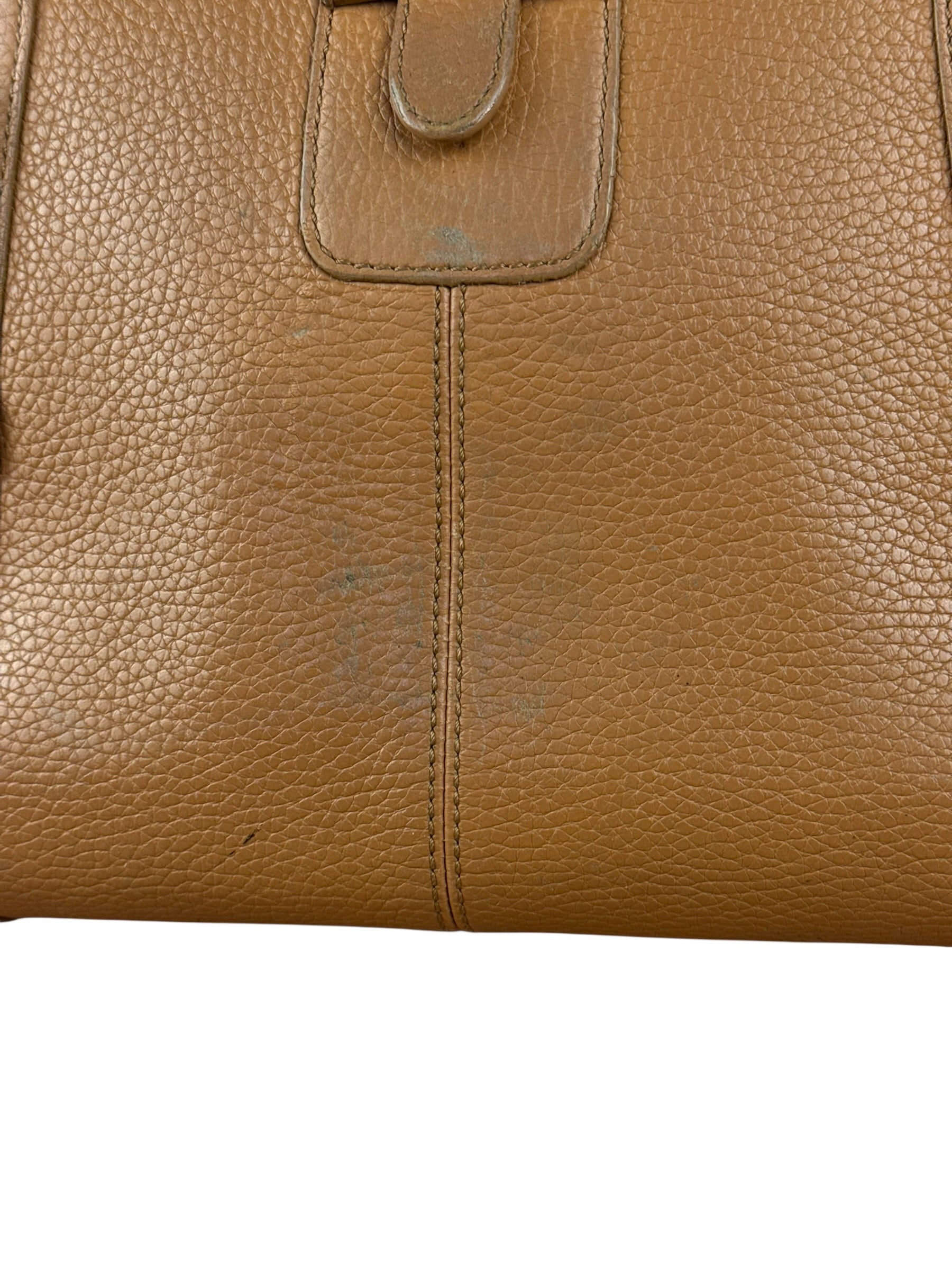 Loewe Brown Leather Senda Top Handle Bag