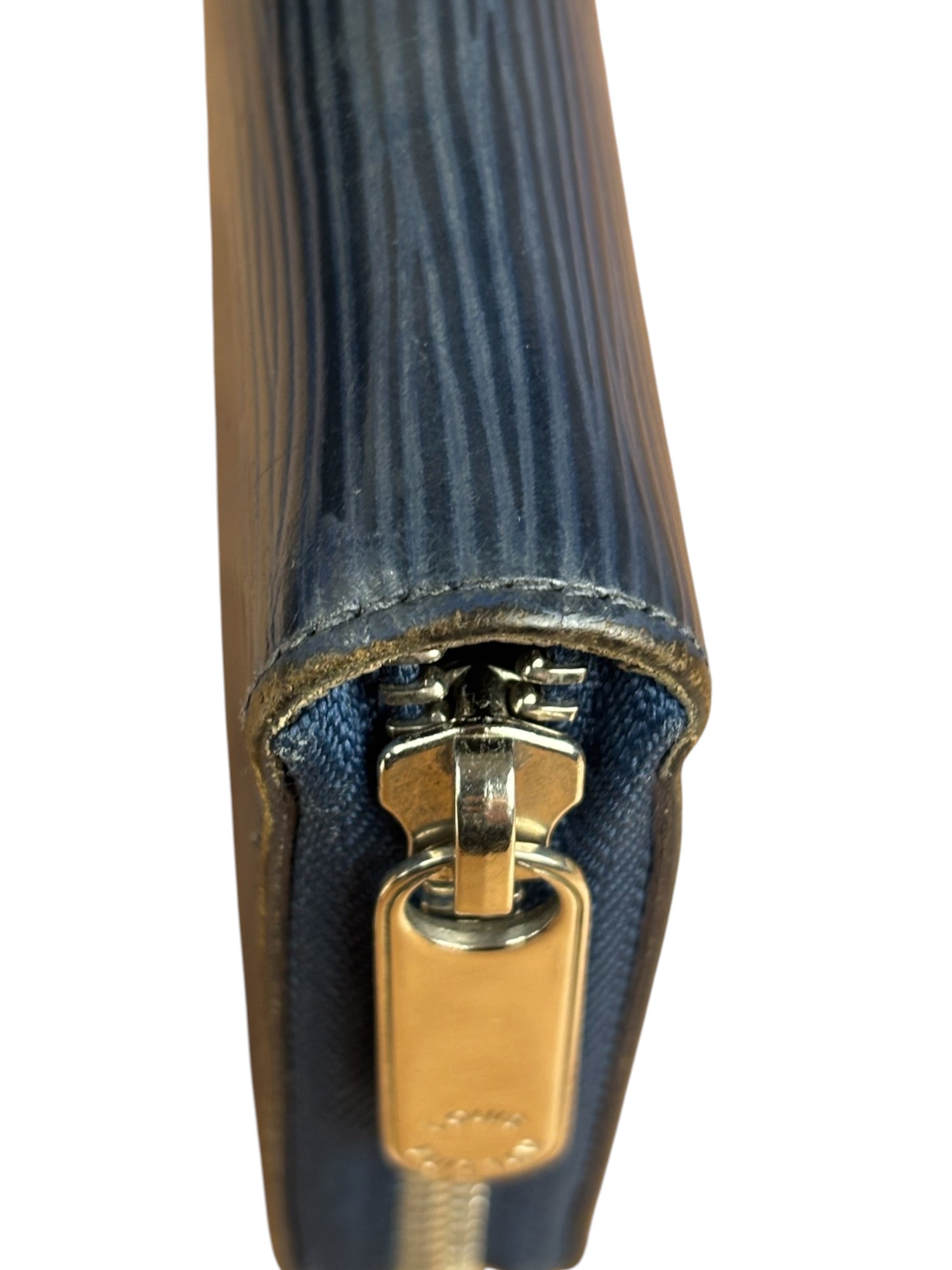 Louis Vuitton Blue Epi Leather Zip Wallet