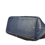 Coach Leather Shoulder Bag Navy/White