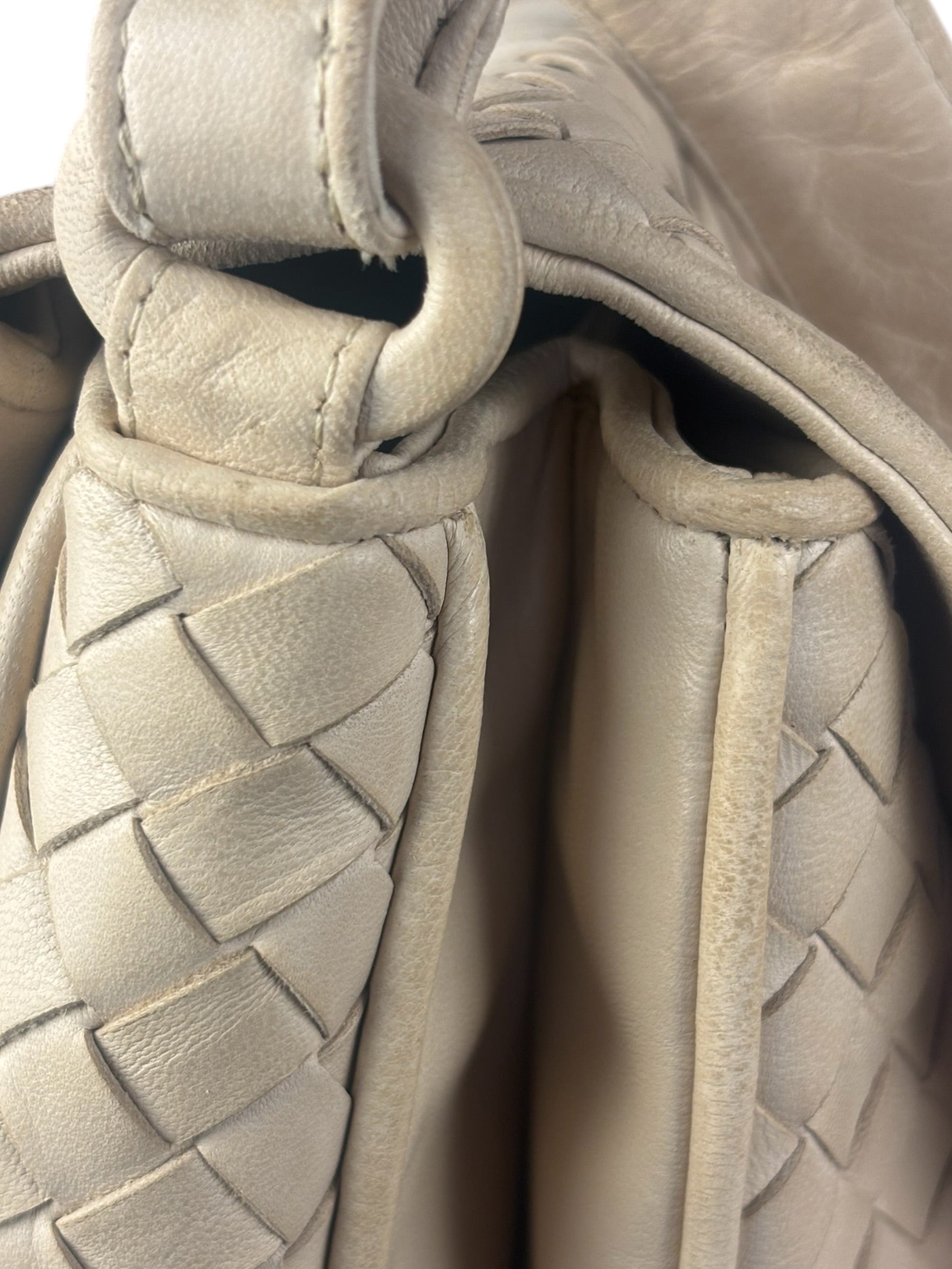 Bottega Veneta Vintage Beige Intrecciato Crossbody