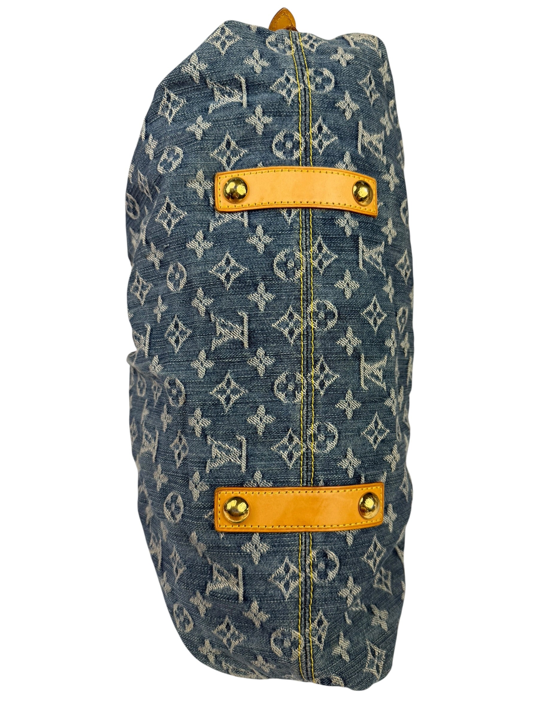 Louis Vuitton Denim/Leather Trim Monogram Neo Cabby Handbag