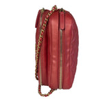 Chanel Pink Satin/Leather Trim Camera Bag 2019