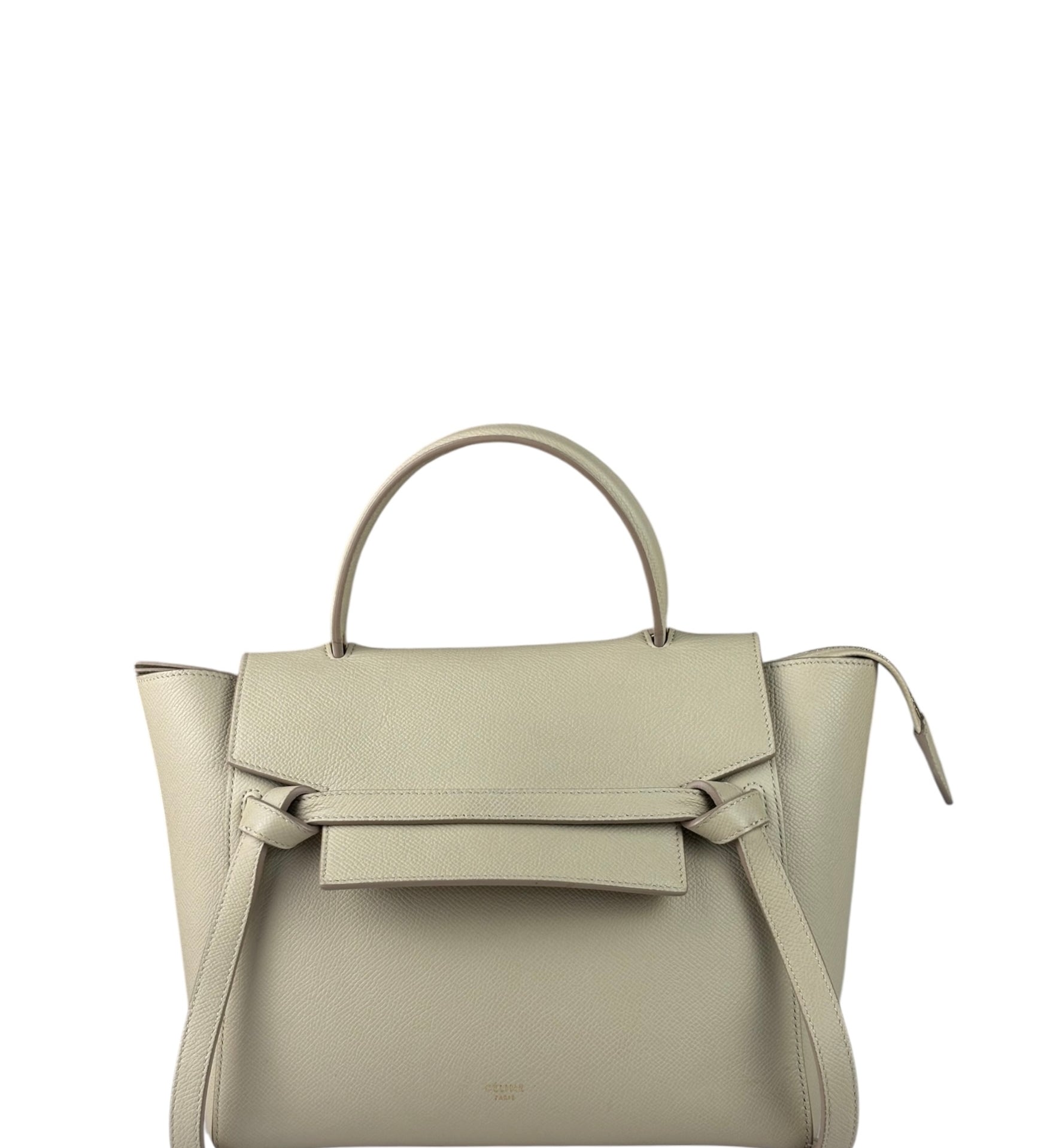 Celine Cream Calfskin Belt Nano Two-Way Bag