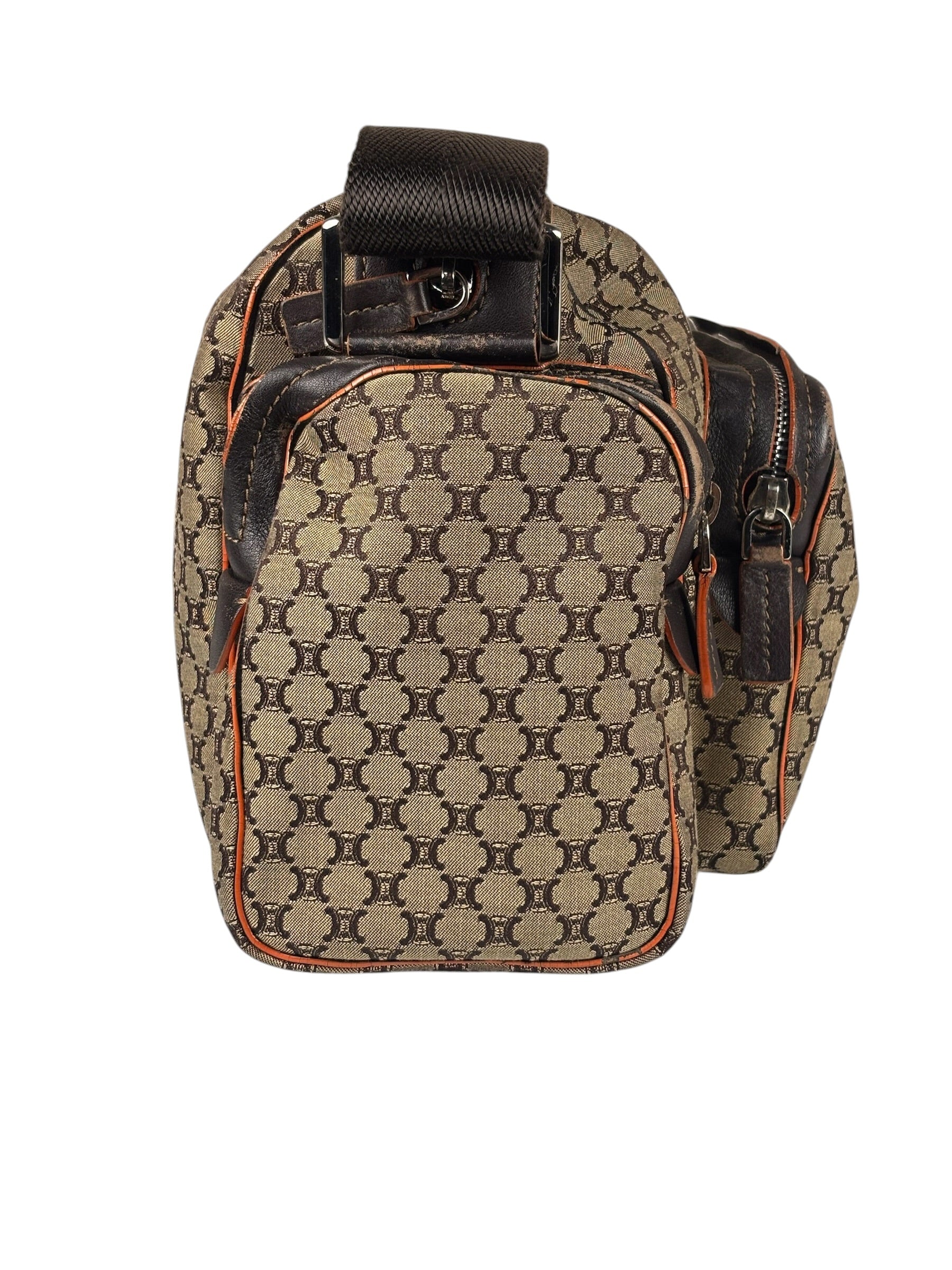 Celine Vintage Canvas Macadam Messenger Bag