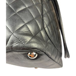 Chanel Black Quilted Leather Ligne Cambon Tote Mid 2000's
