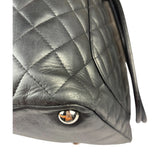 Chanel Black Quilted Leather Ligne Cambon Tote Mid 2000's