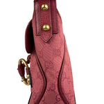 Gucci GG Vintage Pink Canvas Horsebit Shoulder Bag