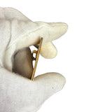 Chanel Vintage Gold-Plated Logo Nameplate Brooch Pin 1990s