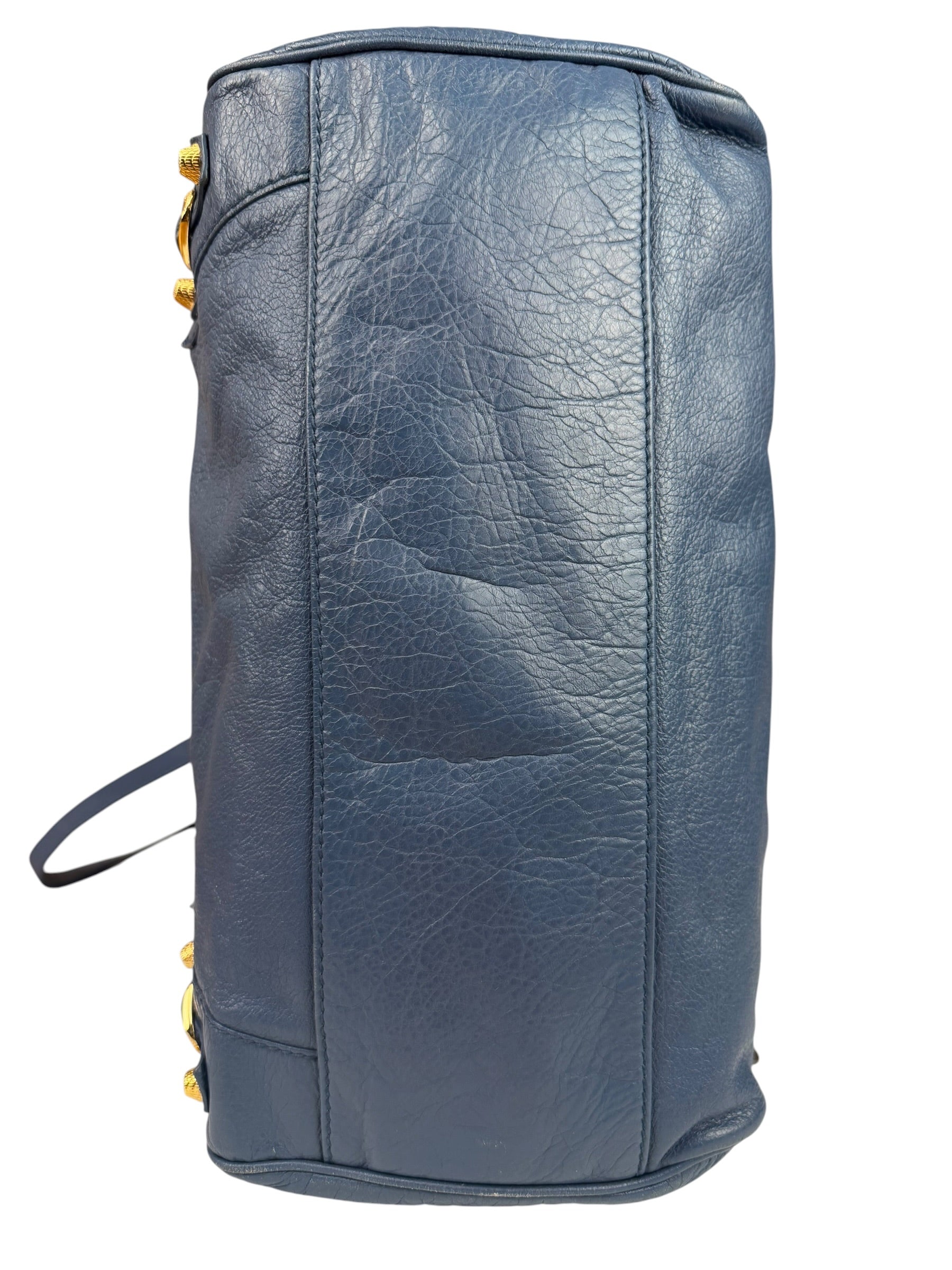 Balenciaga Mist Blue Leather Sunday City Bag