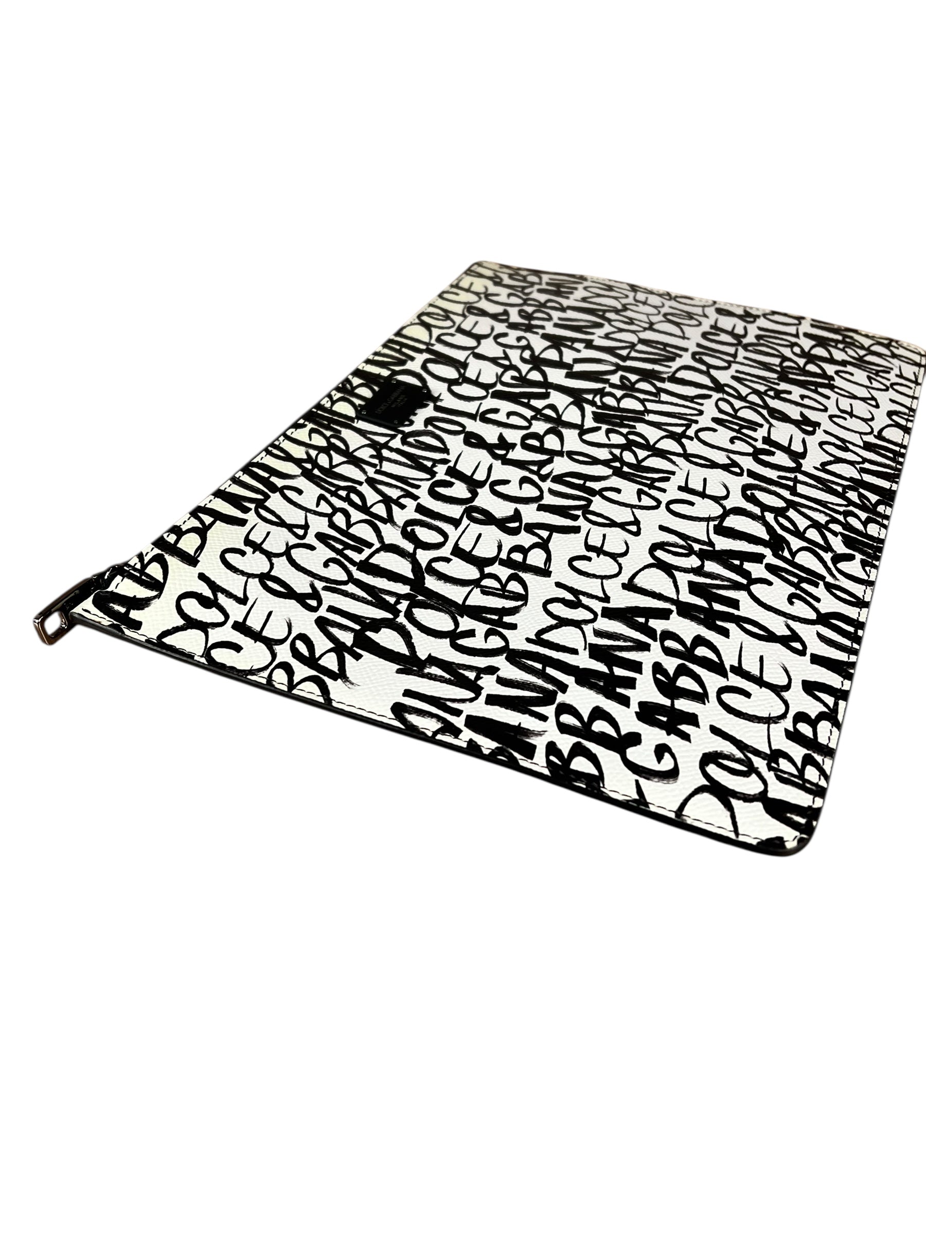 Dolce & Gabbana Graffiti Clutch White