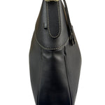 Gucci Black Leather GG Emblem Hobo Bag