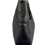 Gucci Black Leather GG Emblem Hobo Bag