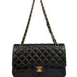 Chanel Black Quilted Leather Classic Medium Double Flap Bag 2014
