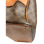 Celine Brown Leather Macadam Dome Handbag