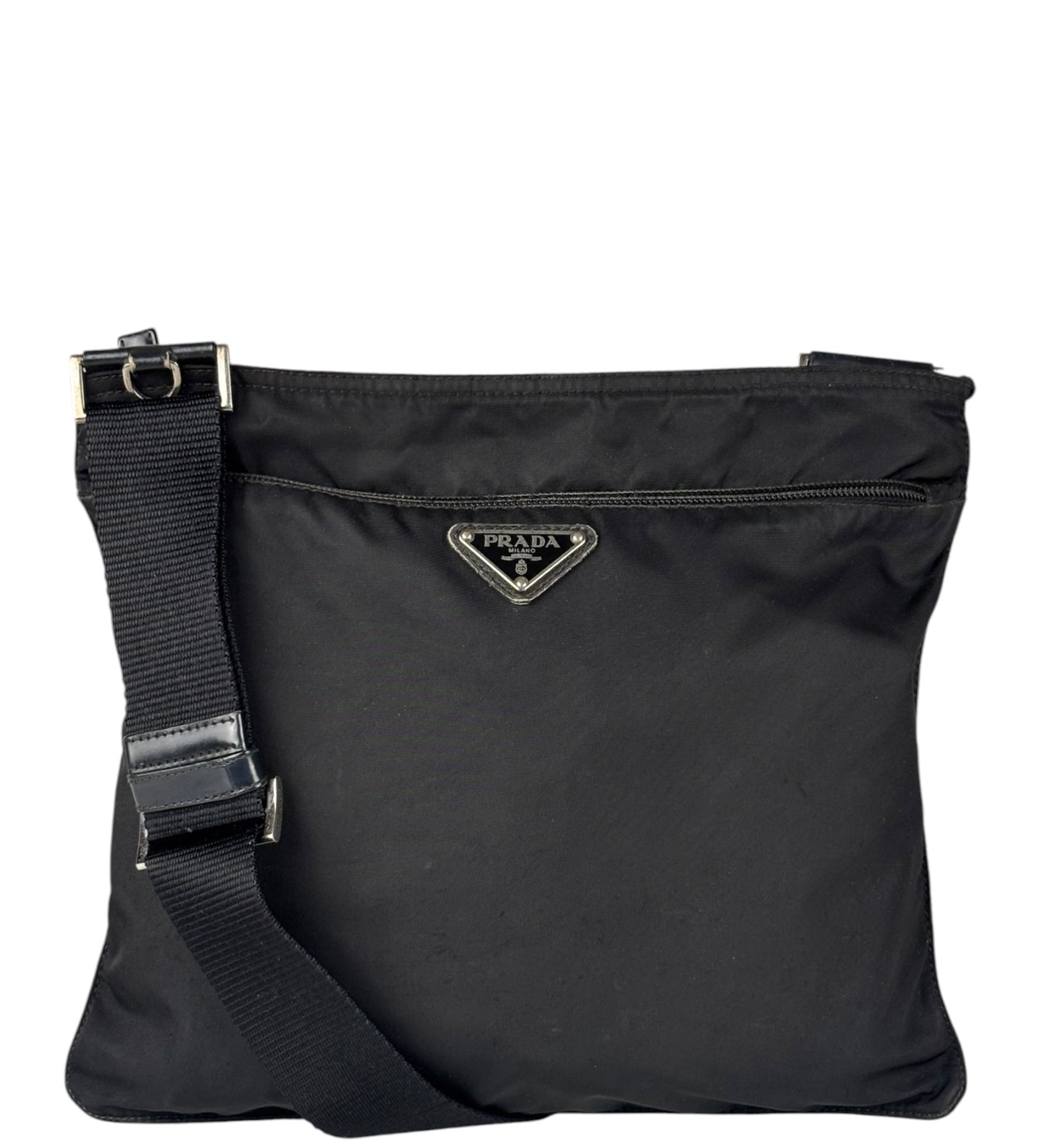 Prada Vintage Black Nylon Crossbody Bag