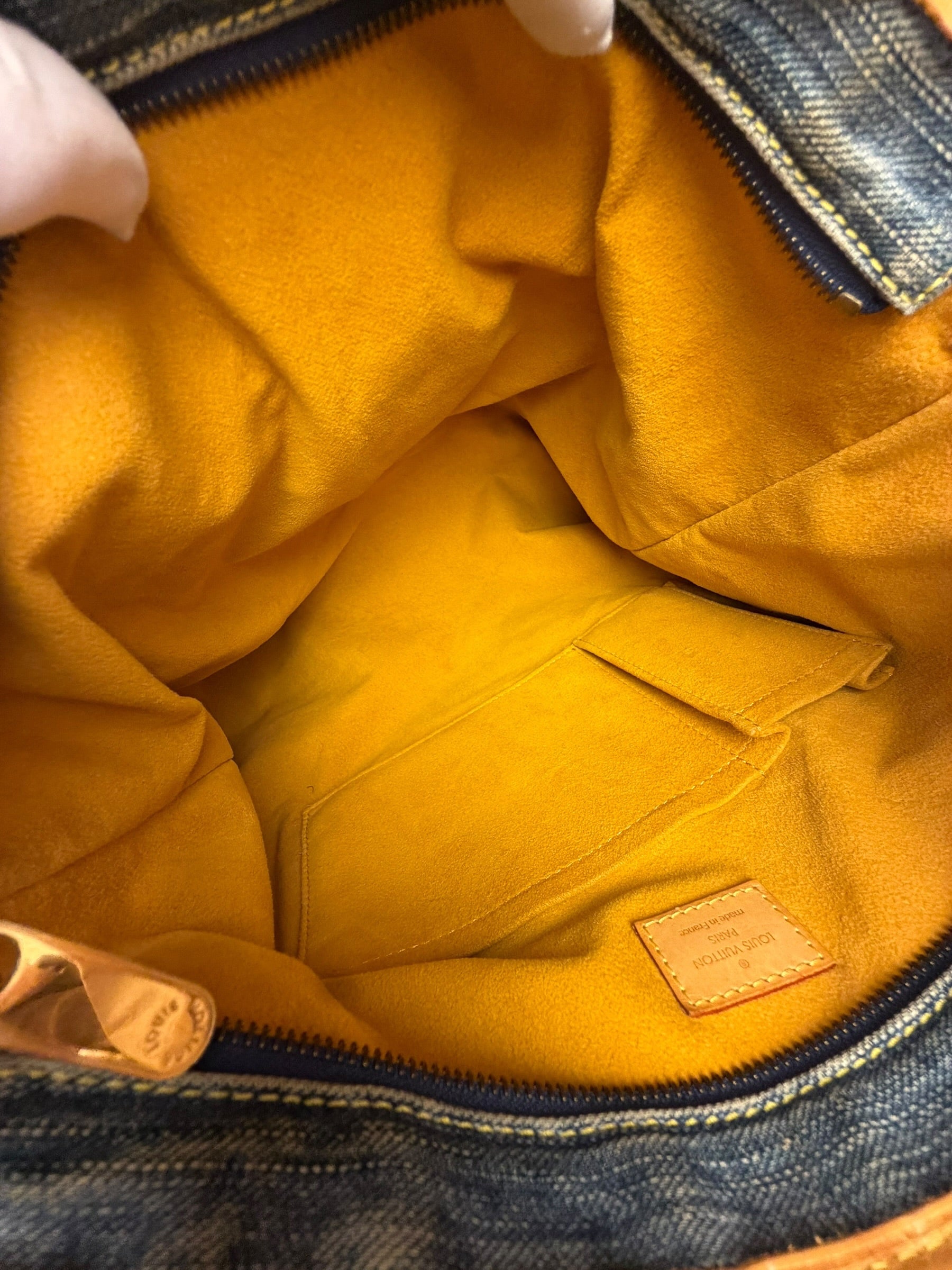 Louis Vuitton Denim/Leather Trim Monogram Neo Cabby Handbag