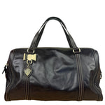 Gucci Vintage Dark Brown Leather Duchessa Boston Handbag