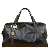 Gucci Vintage Dark Brown Leather Duchessa Boston Handbag