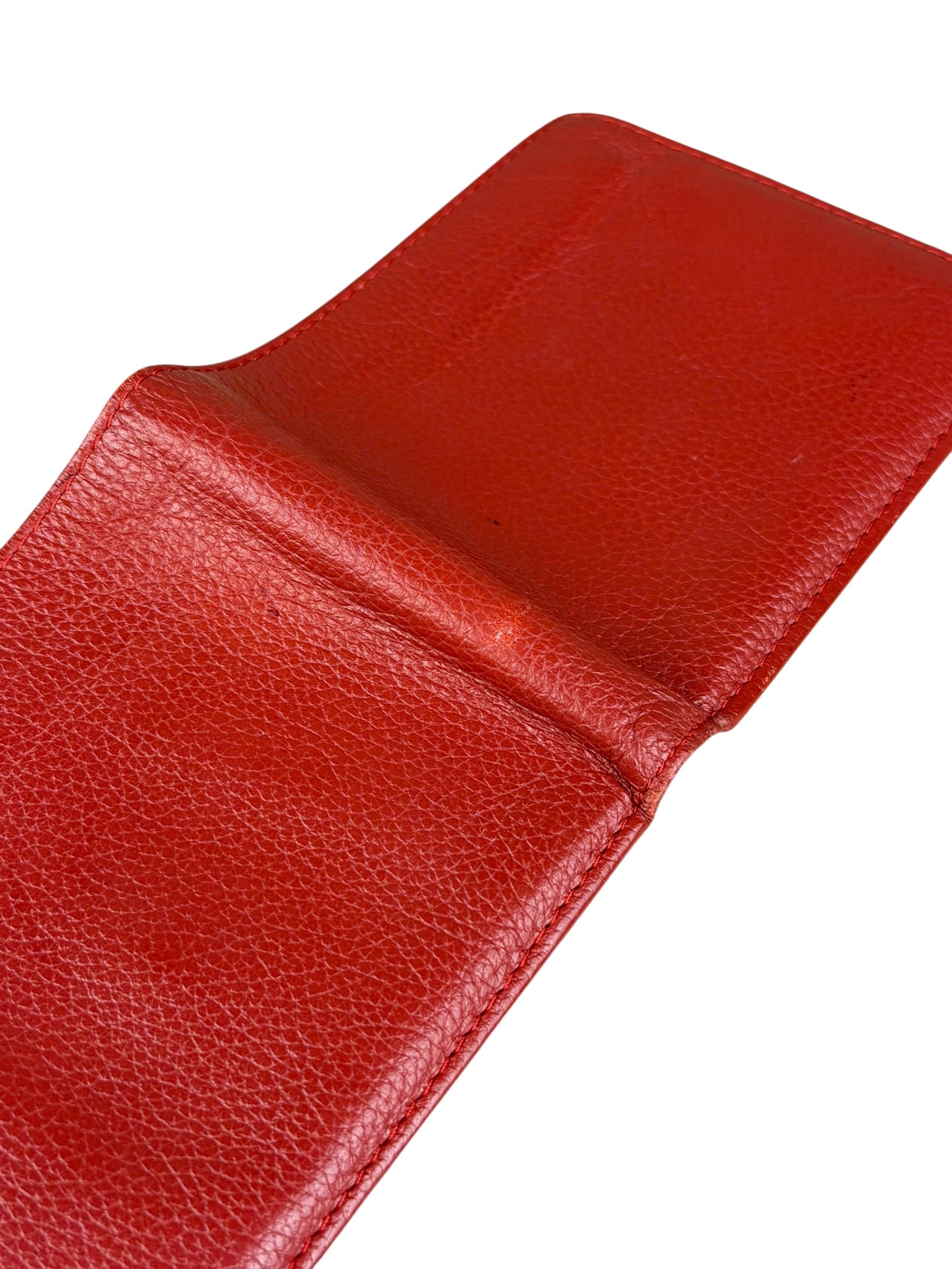 Rolex Red Leather Bifold Wallet