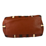 Bottega Veneta Brown Leather Intrecciato Trim Cesta Tote