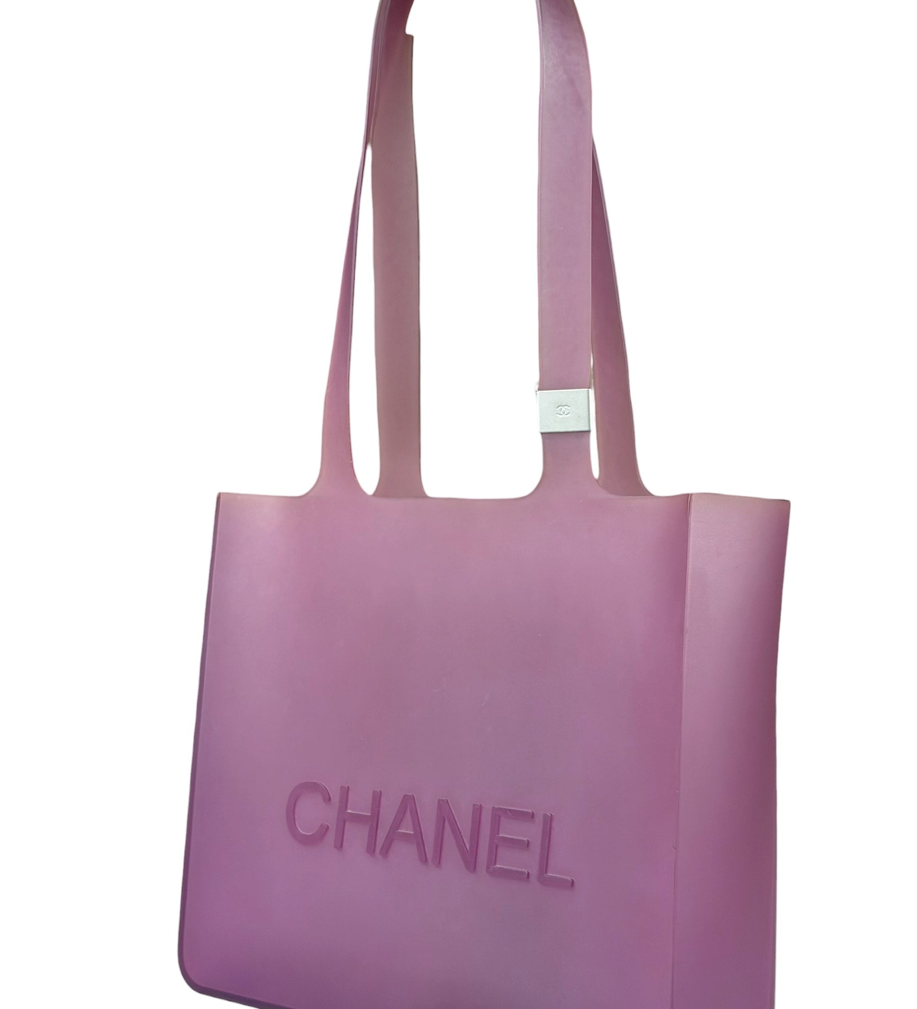 Chanel Purple Jelly Rubber Small Tote Bag Early 2000's